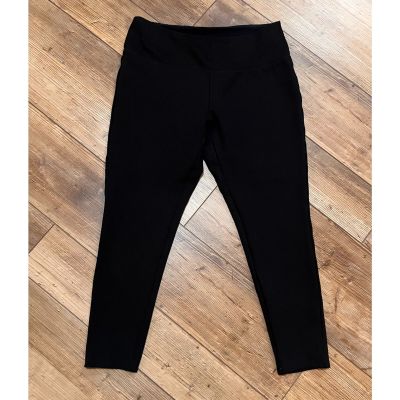 EDDIE BAUER Tummy Control Waistband Leggings BLACK Style# ELL0131T Sz L